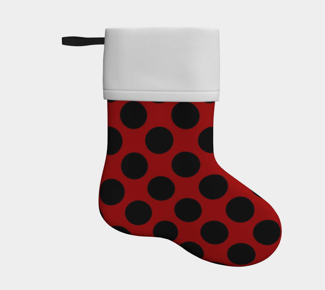 Ladybug holiday christmas stocking preview