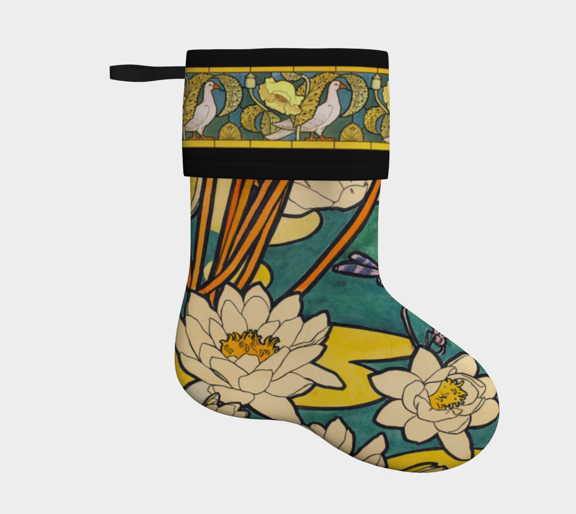 Art Nouveau Waterlilies Stocking preview