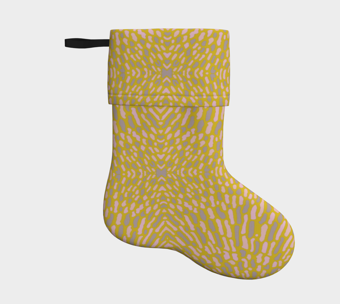 Organic Abstract - Yellow Lime Holiday Stocking preview