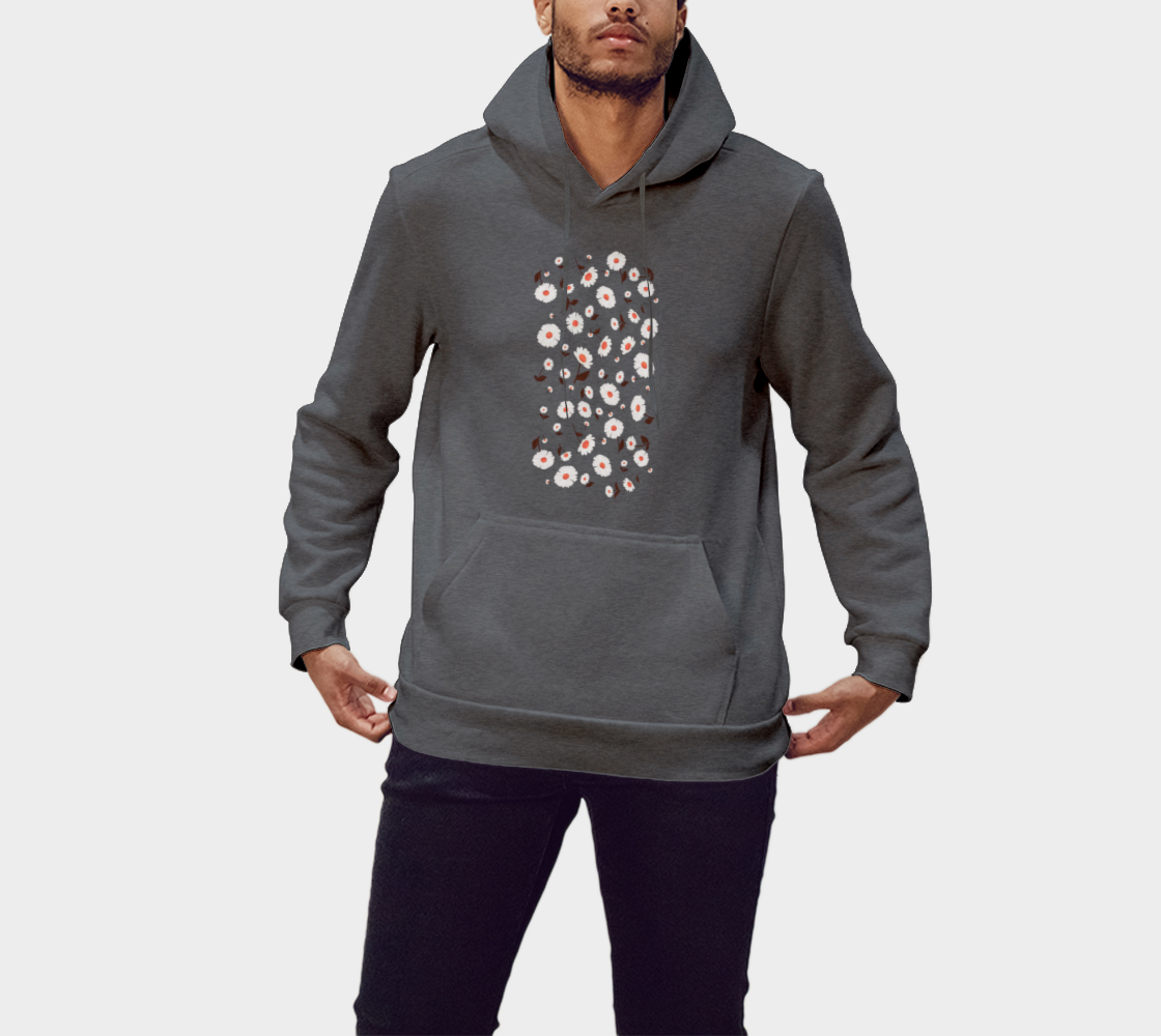Daisies Pattern - Terracotta Pullover Hoodie preview