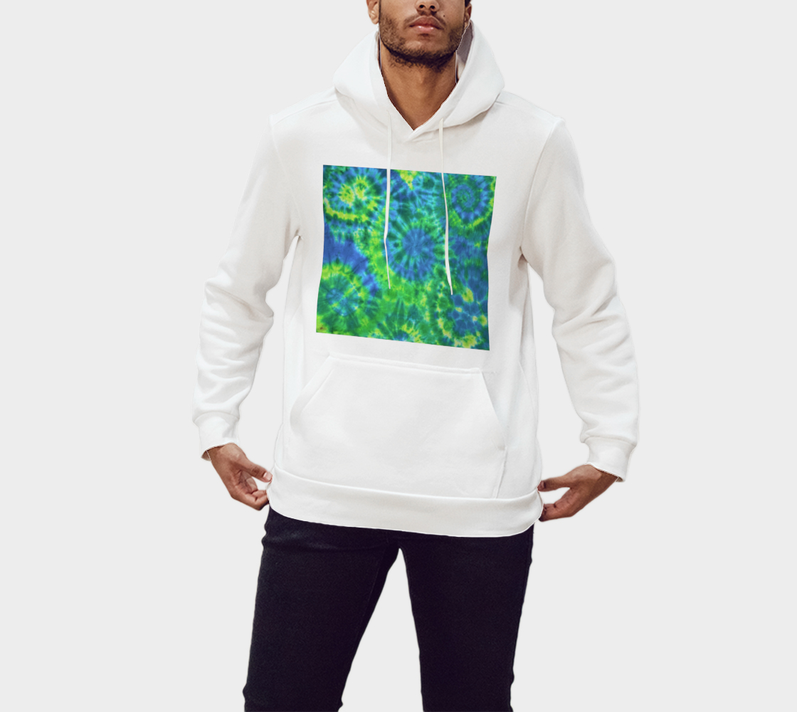 Trippy blue/green whirl - white label preview