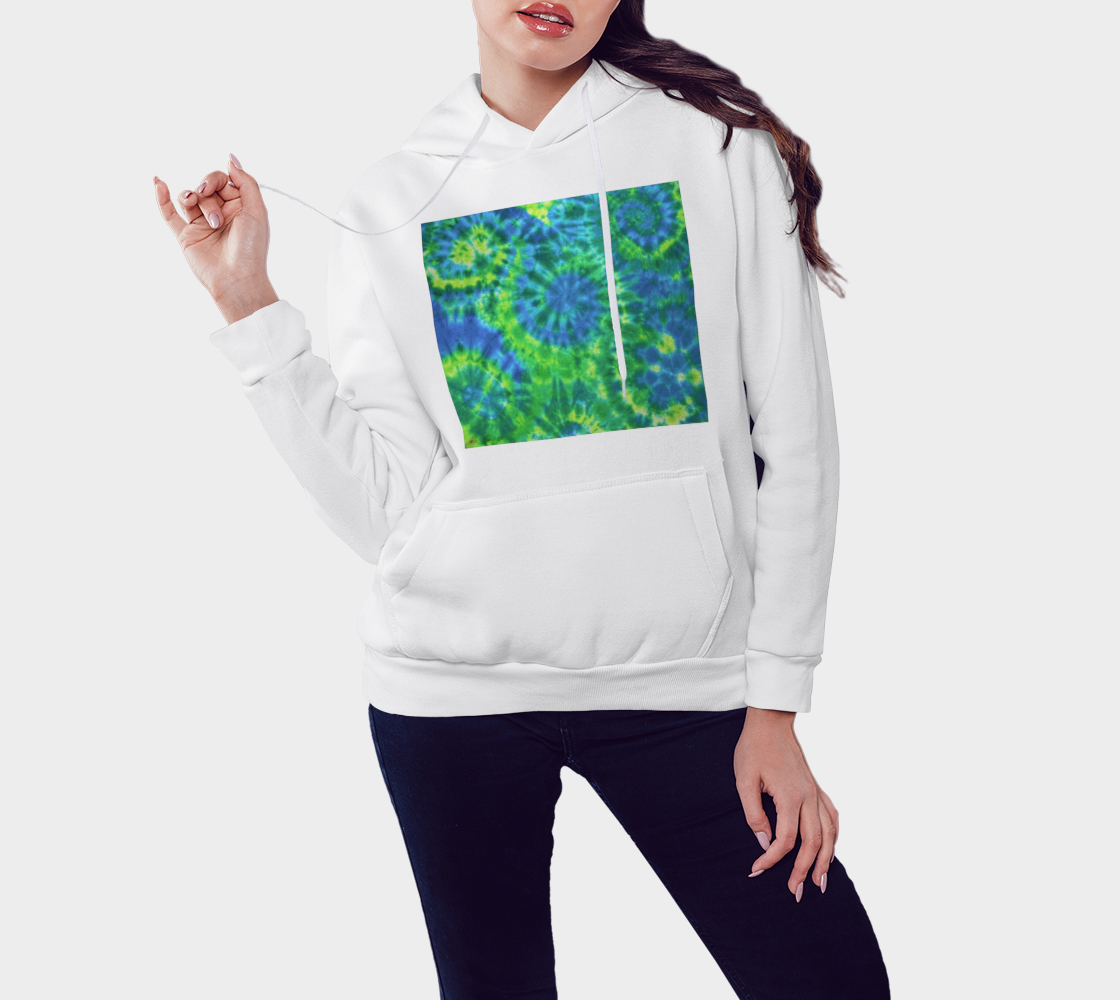 Trippy blue/green whirl - white label preview #3