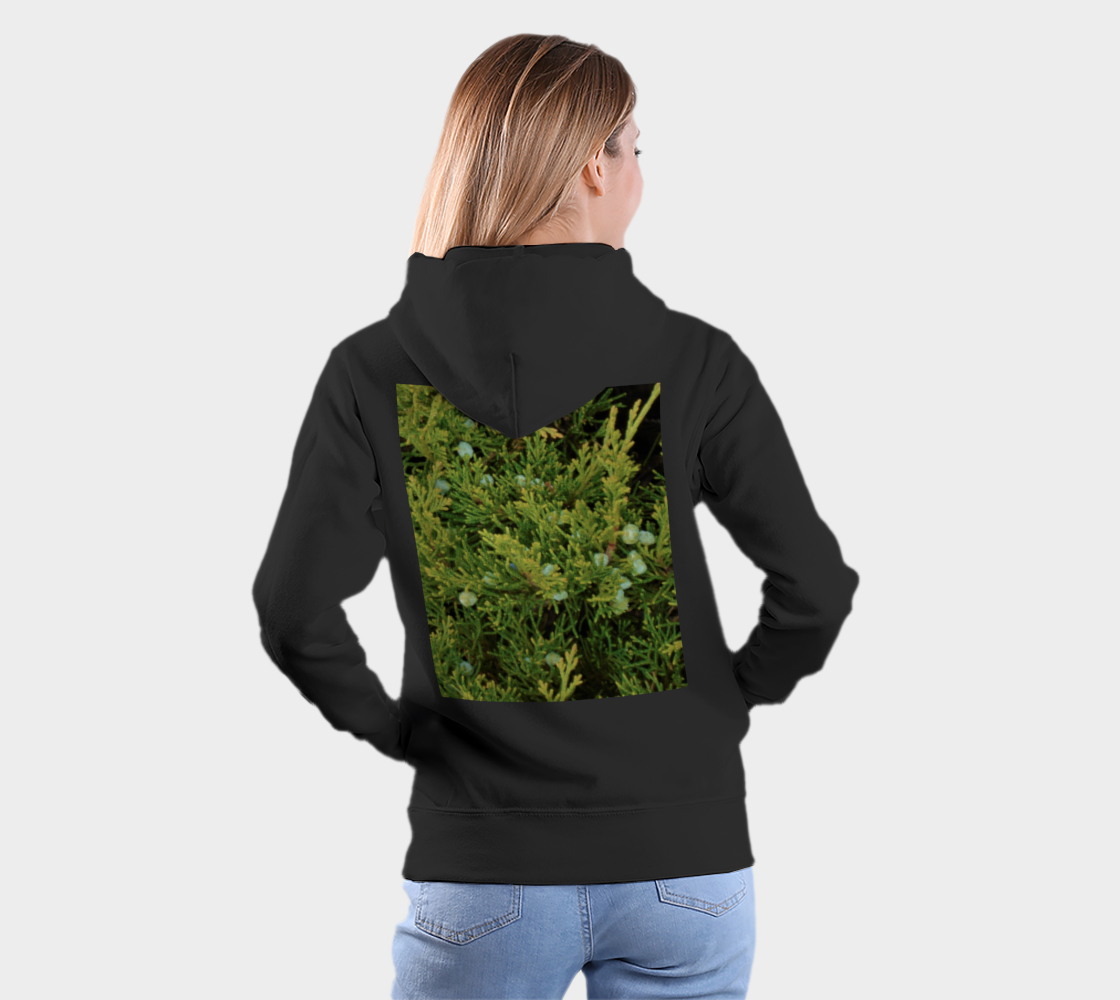 DTG Pullover Hoodie Evergreen And Berries thumbnail #6