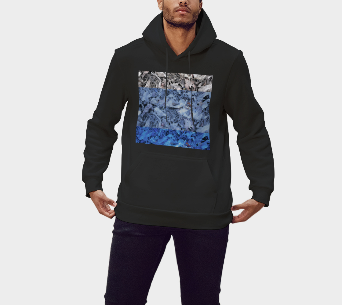 DTG Pullover Hoodie Dried Leaves Blues And Greys Tint Ombre thumbnail #2