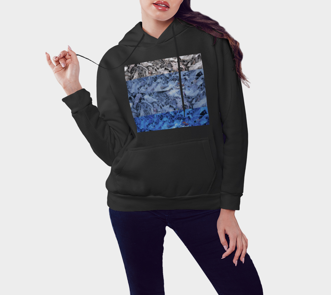 DTG Pullover Hoodie Dried Leaves Blues And Greys Tint Ombre thumbnail #4