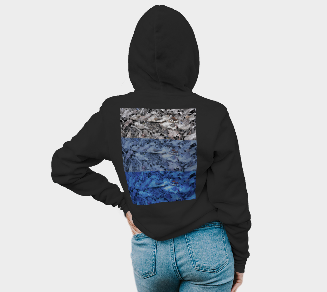 DTG Pullover Hoodie Dried Leaves Blues And Greys Tint Ombre thumbnail #5