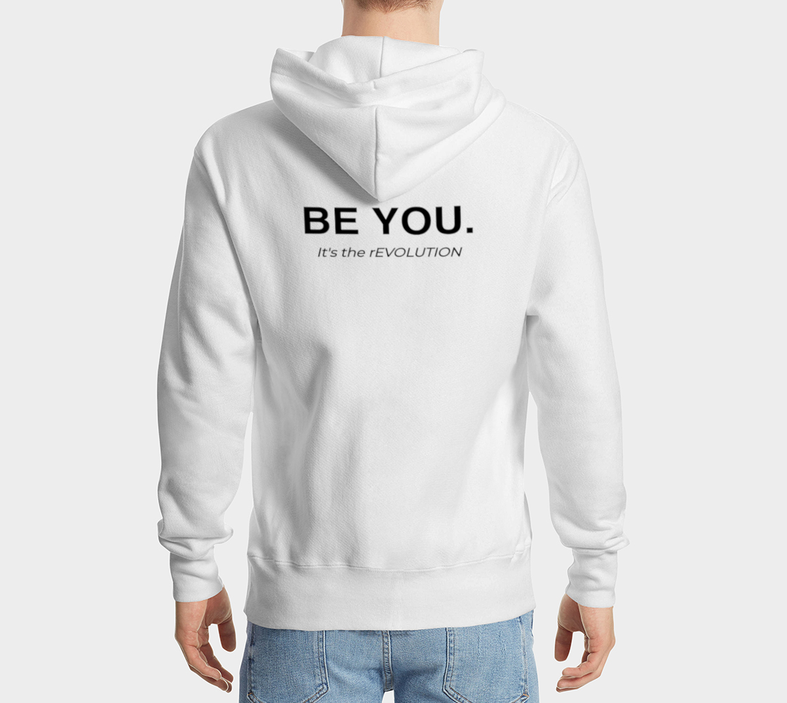 YOUR LIVE IS PRECIOUS/BE YOU Pullover Hoodie (black ink) thumbnail #3