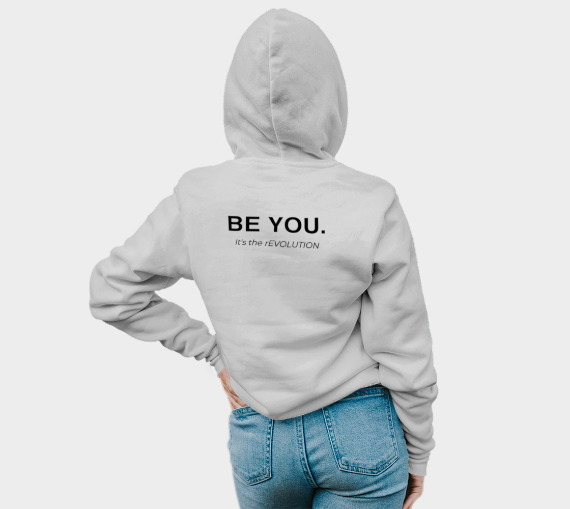 YOUR LIVE IS PRECIOUS/BE YOU Pullover Hoodie (black ink) thumbnail #5