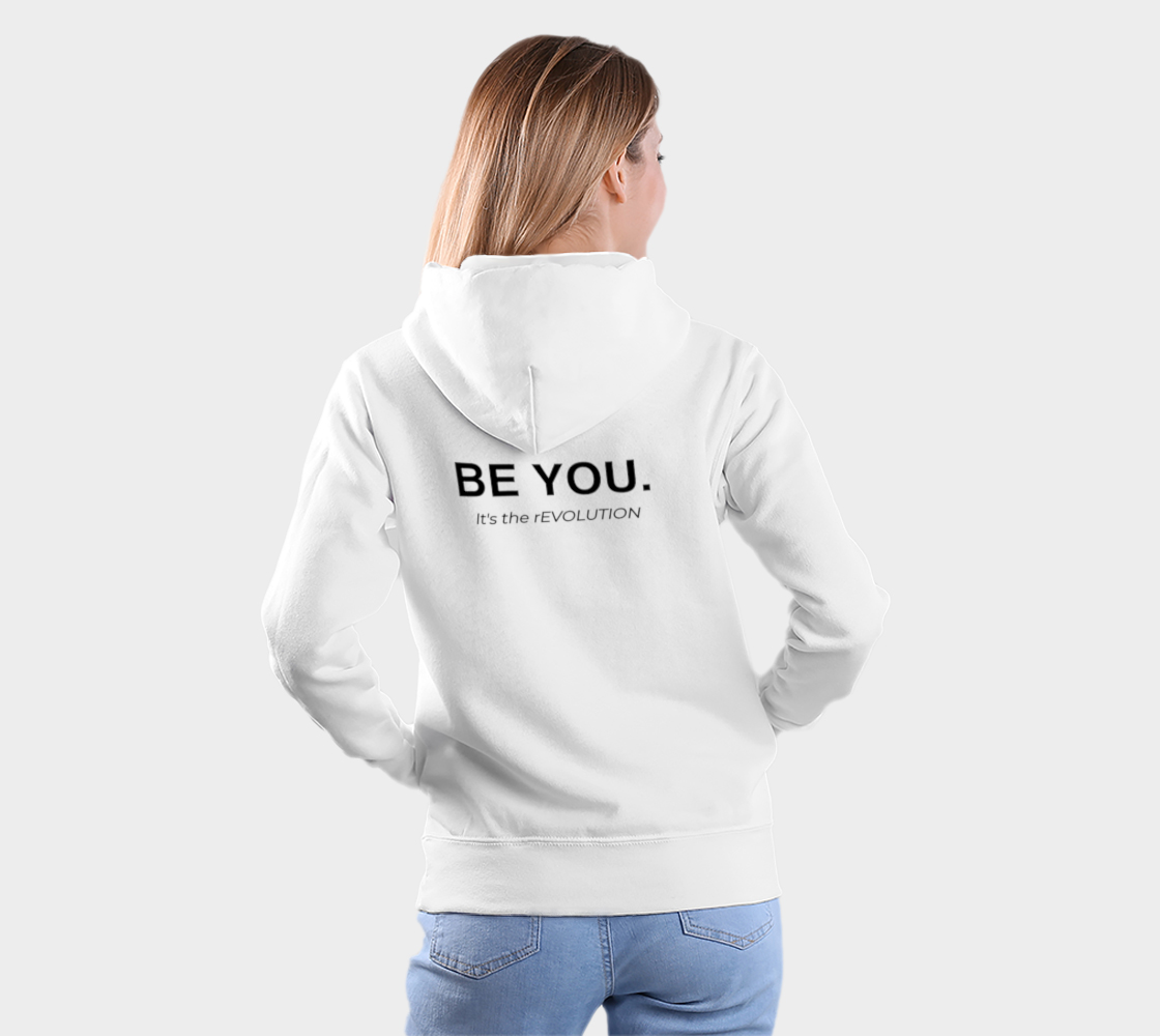 YOUR LIVE IS PRECIOUS/BE YOU Pullover Hoodie (black ink) preview #5