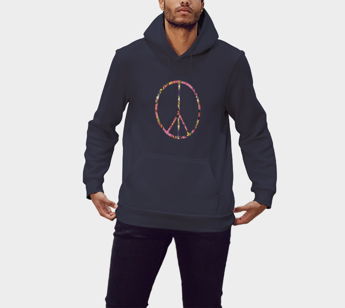 Peace Symbol Floral/Navy preview