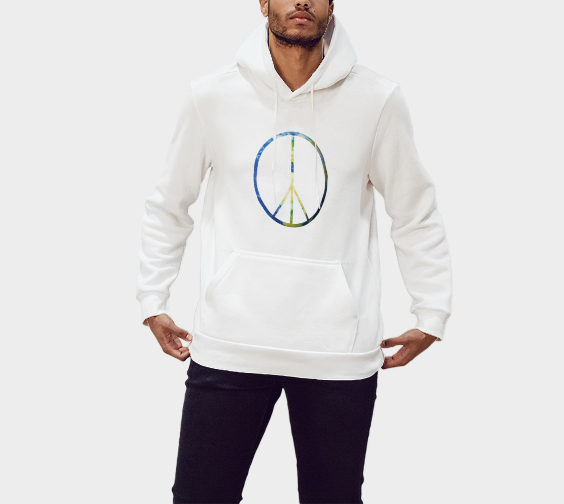 Peace Symbol Earth White Hoodie preview