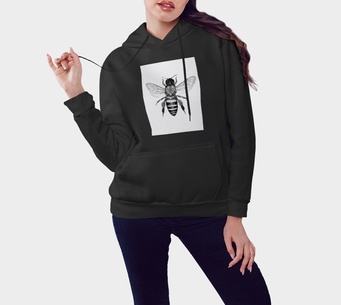 Aperçu de Bumble Bee Black Hoodie #3