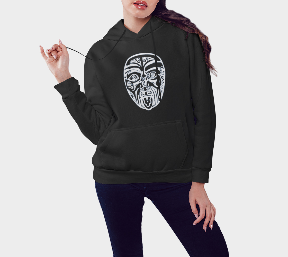 Aperçu de Masked 02 Black Hoodie #3