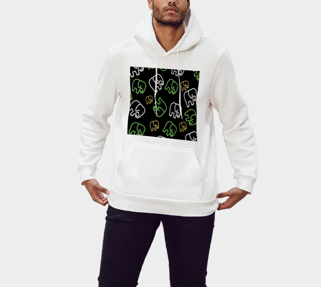 Animal Neon Elephant Pullover Hoodie preview