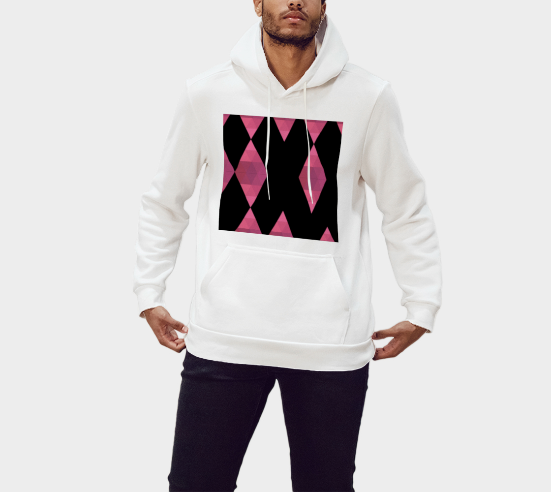 Classic Pink Diamond Pullover Hoodie preview