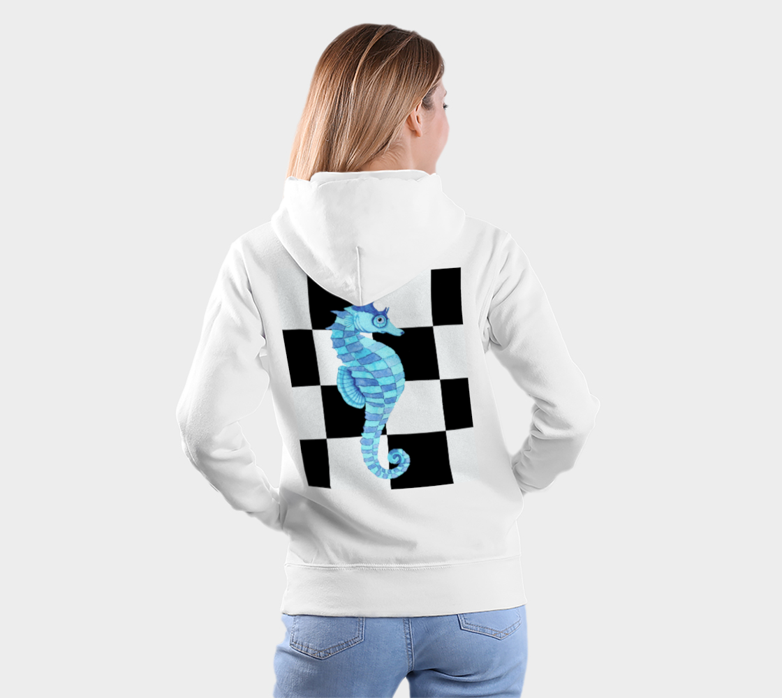 Blue Seahorse Chess Pullower Hoodie preview #5