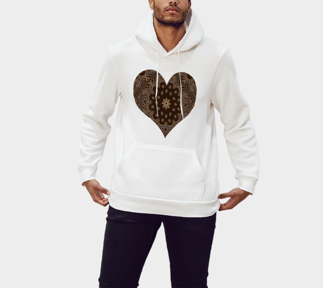 Brown Bandanna Paisley Heart preview #1