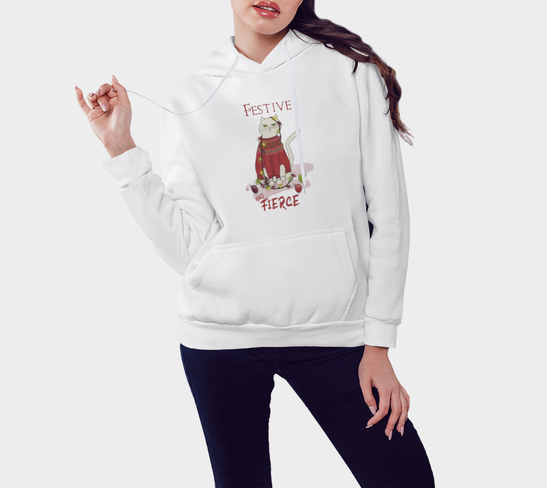 Festive and Fierce Unisex Pullover Hoodie preview #3