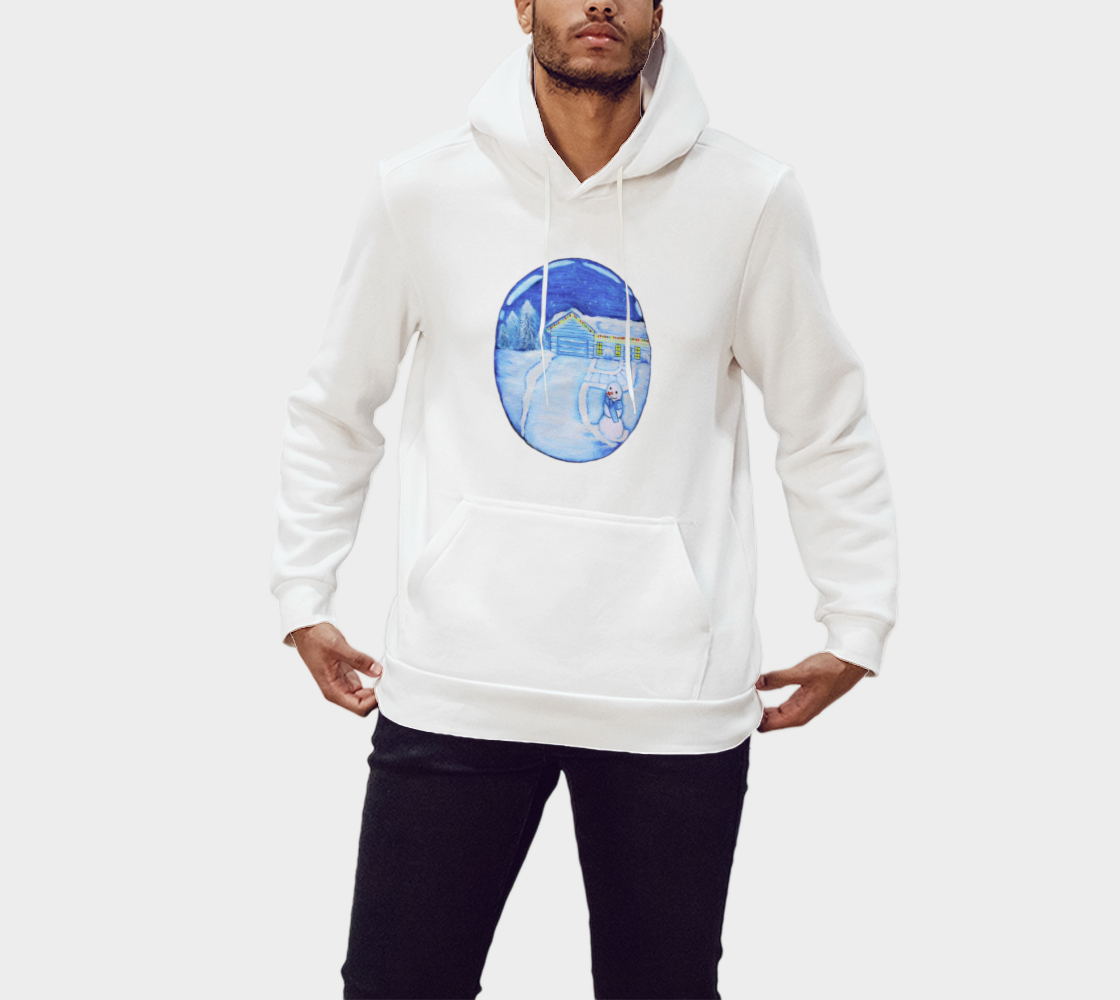 Cozy Winter Home with Snowman | Clothing | Pull-Over Hoodie preview