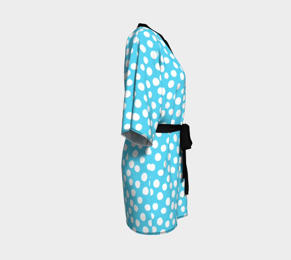 All About the Dots Kimono Robe - Blue preview #3
