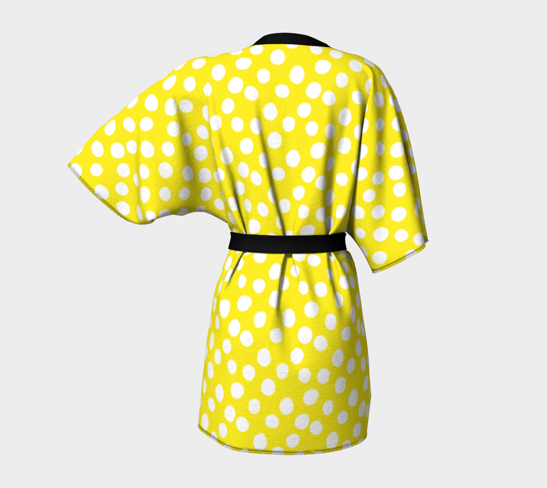 Aperçu de All About the Dots Kimono Robe - Yellow #4
