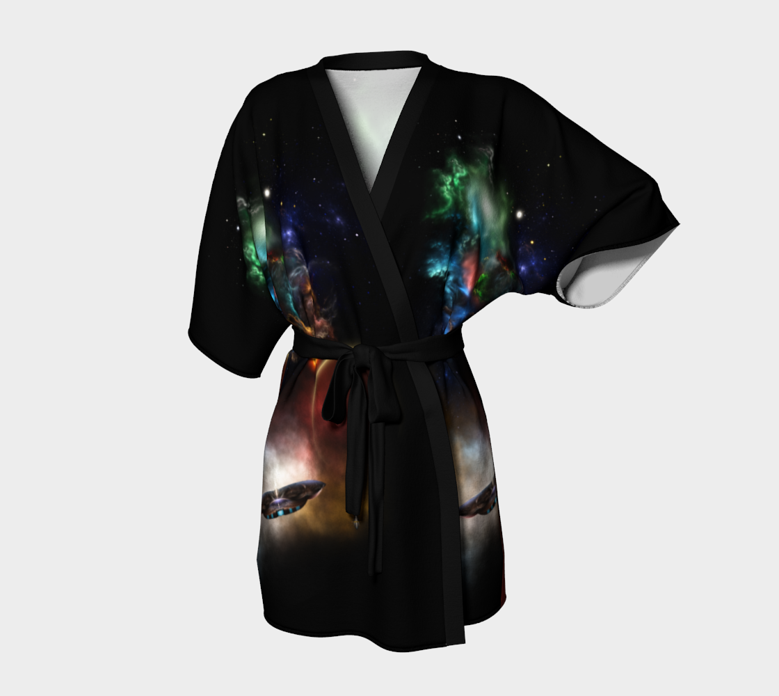 Beyond Space & Time Fractal Art II Spacescape Kimono Robe preview