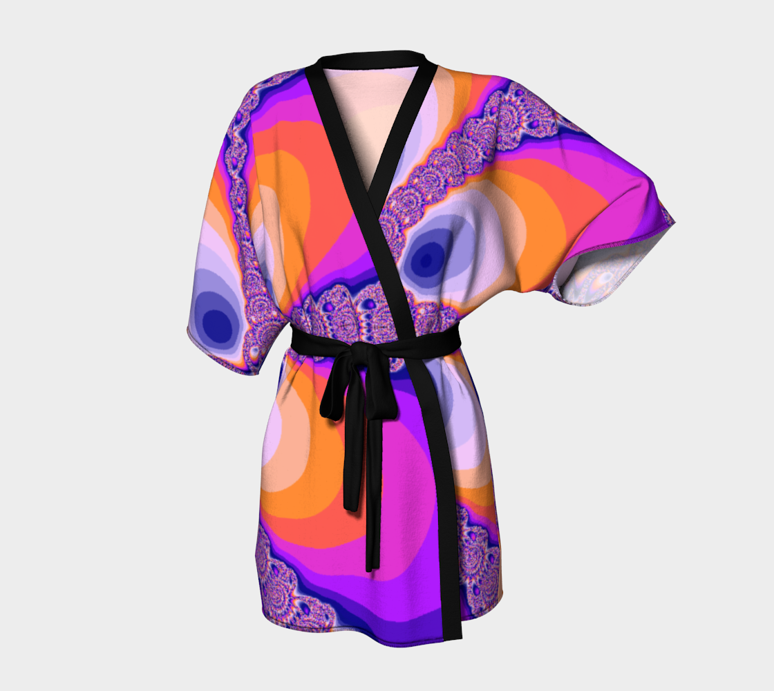 Aperçu de Lavender Flower Kimono
