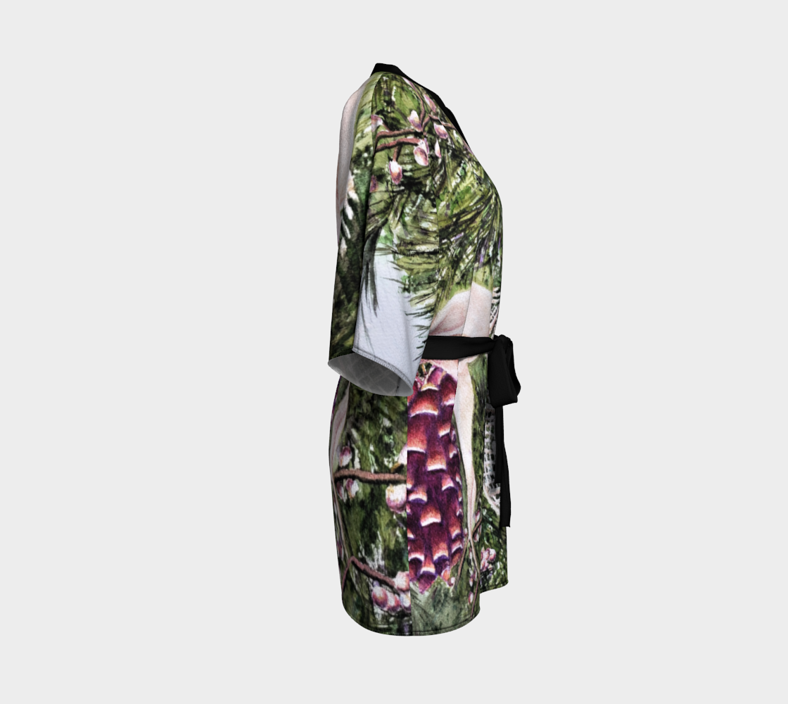 Decorative Pine Cone Kimono Robe preview #3
