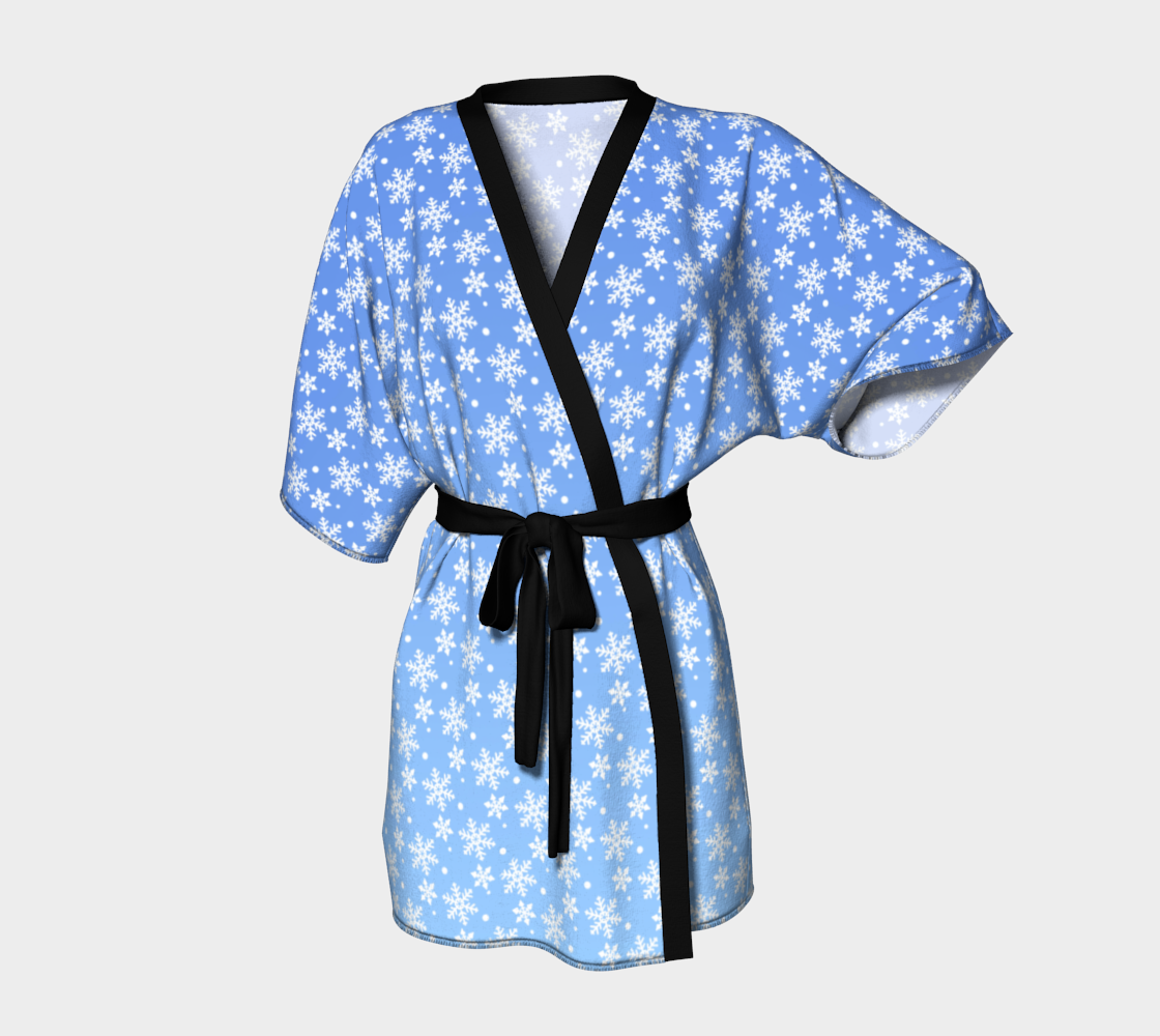 Holiday Robe Snowflake Blue Winter Robes preview