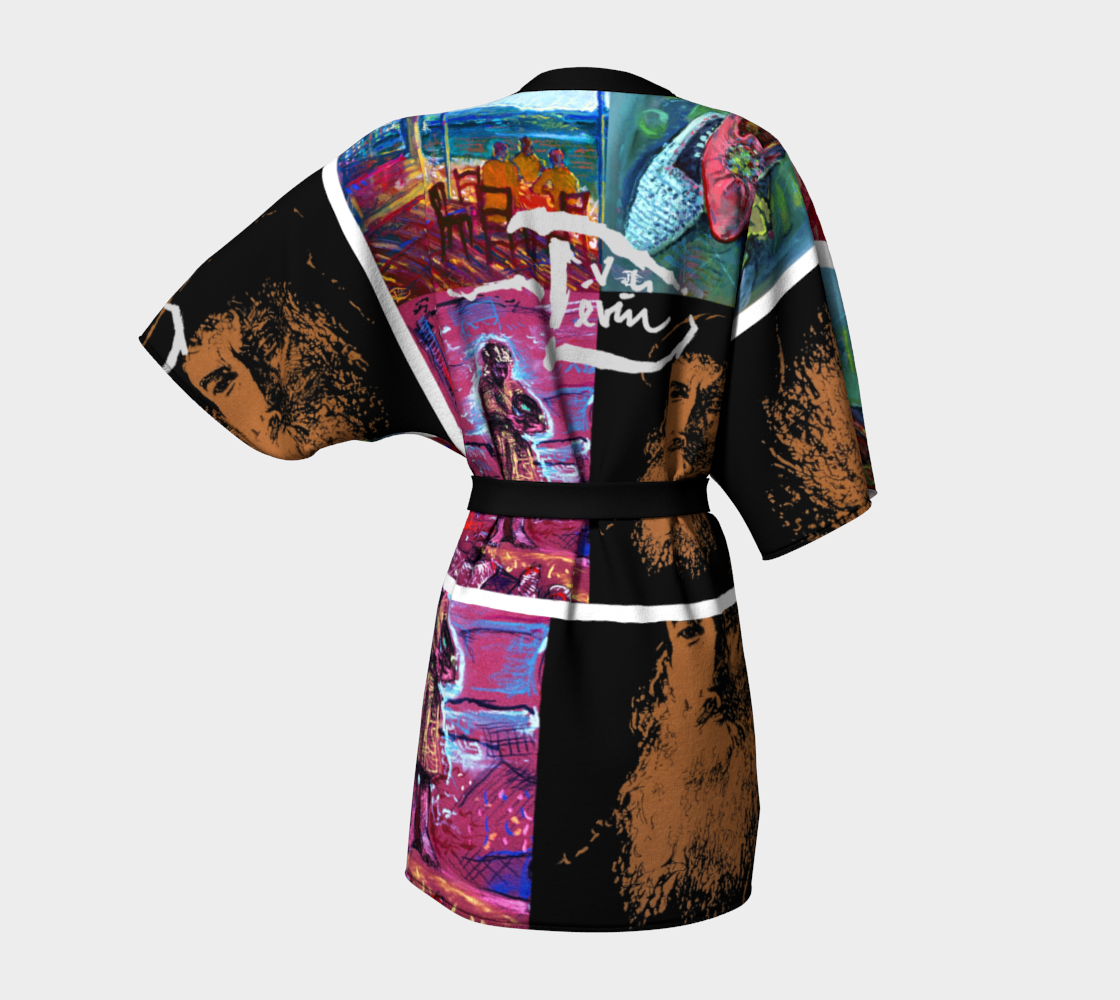 Devin 4-Way Avatar Fresh-Air Print Kimono Robe preview #4
