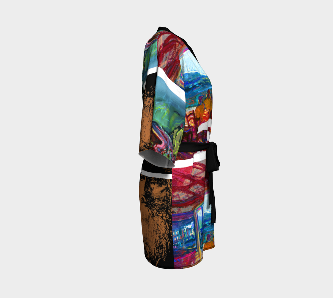 Devin 4-Way Avatar Fresh-Air Print Kimono Robe preview #3