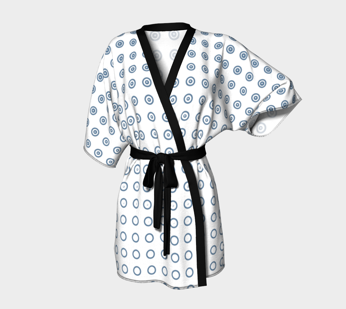 Blue Dot Target Kimono Robe preview