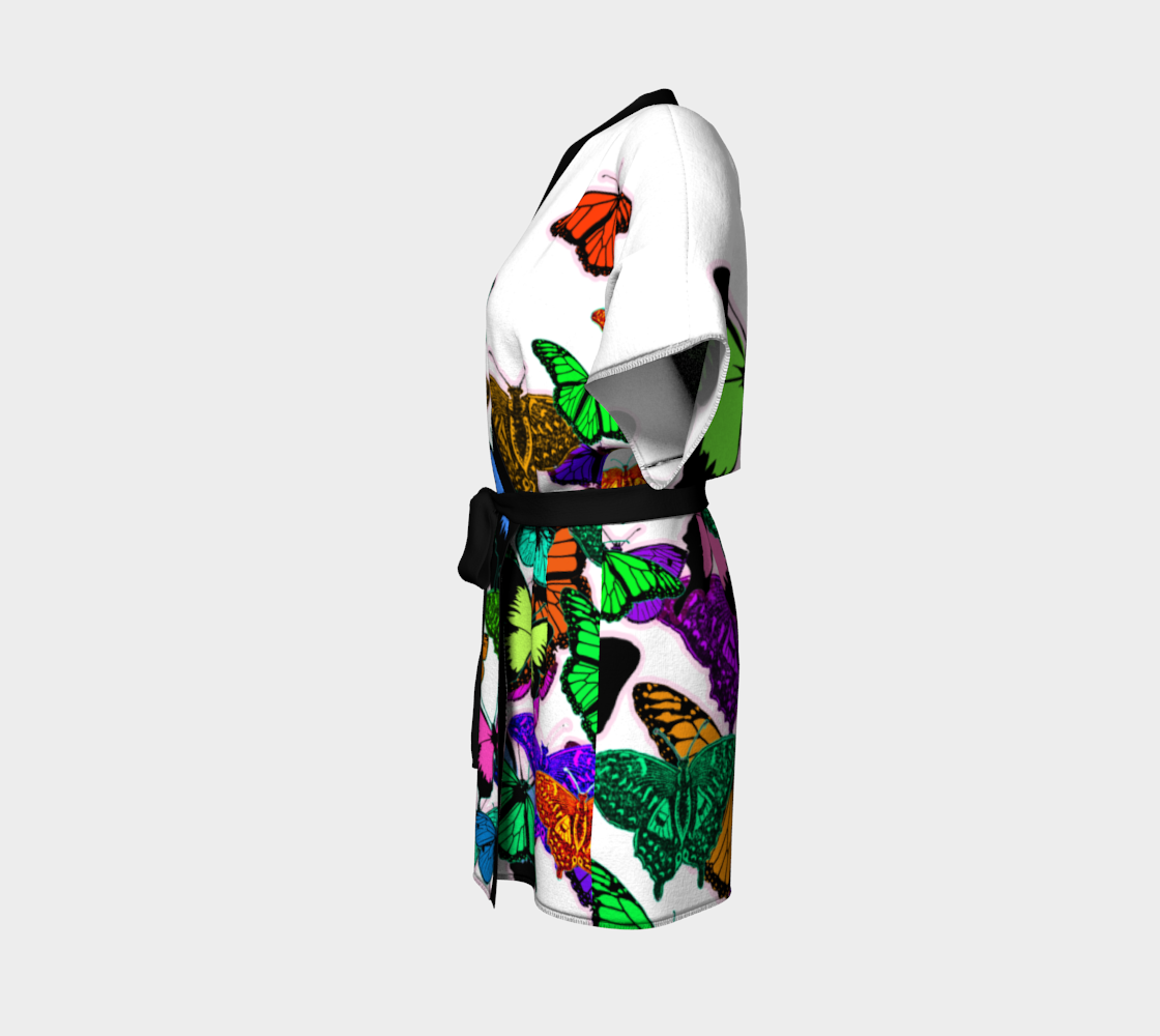 Colorful Butterflies on White preview #2