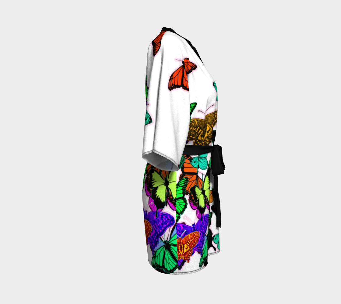 Colorful Butterflies on White preview #3