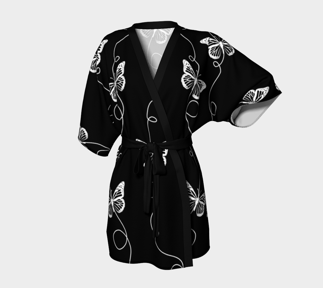 Black and White Butterfly Pattern preview #1