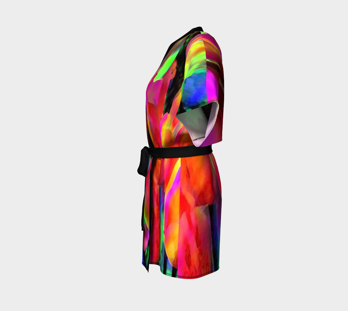 Neon Tulips Kimono Robe preview #2