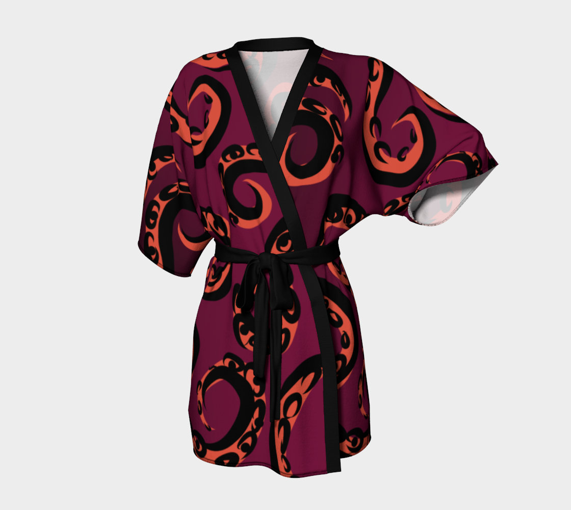 Aperçu de Orange Octo - Kimono Robe
