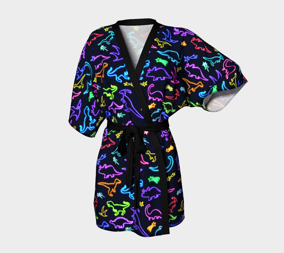 Neon Dinosaurs Kimono Robe preview