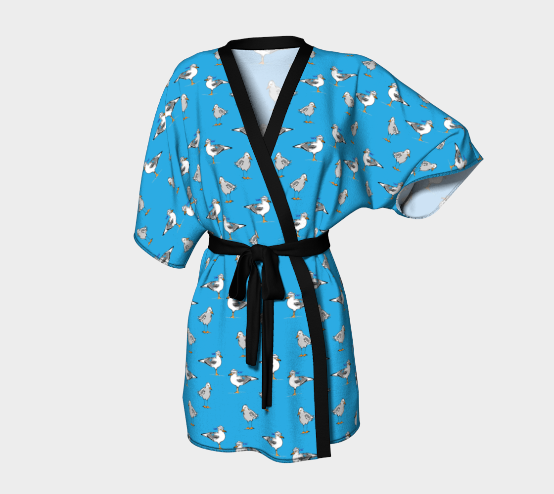 Sketchy Seagull Kimono Robe preview