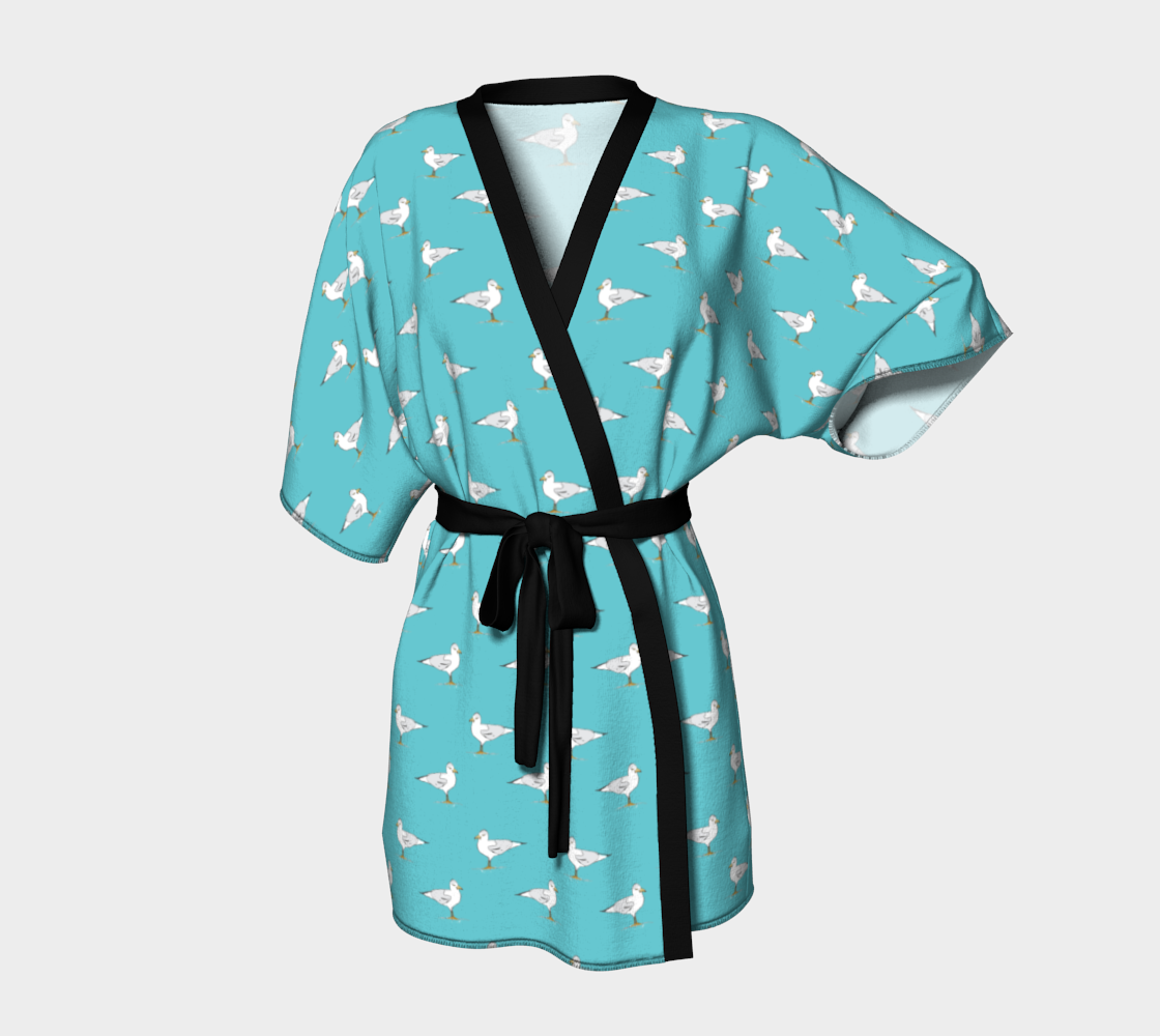 Sea Gull Aqua Kimono Robe preview