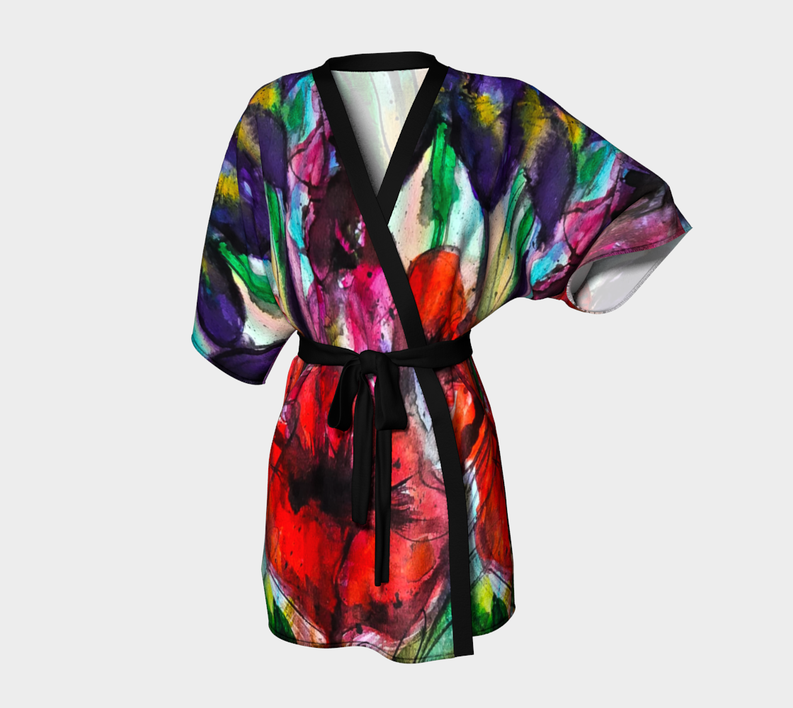 Vibrant Garden Kimono Robe preview