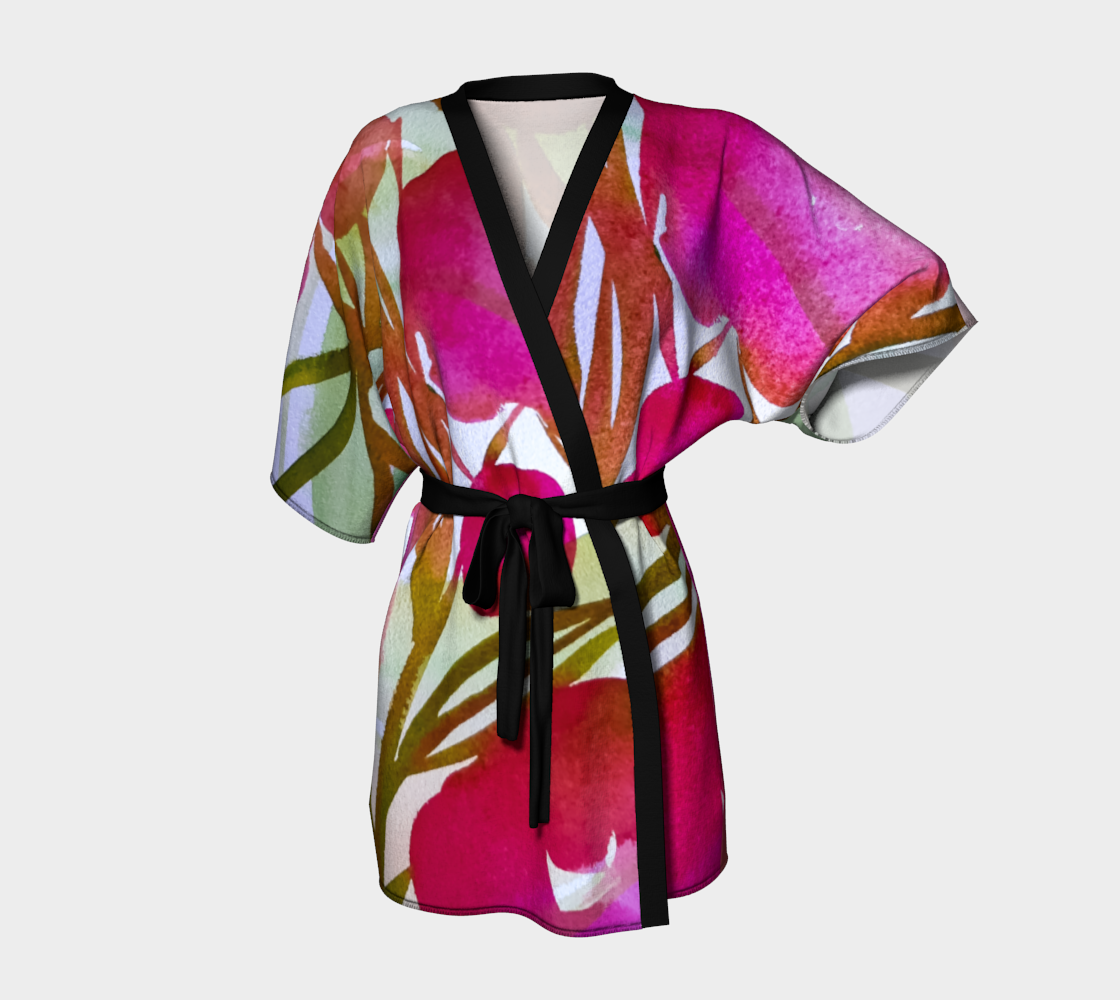 Abstract Peony Kimono Robe preview