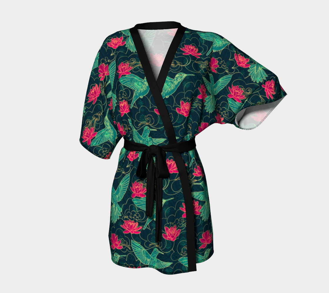Hummingbirds Kimono Robe  preview