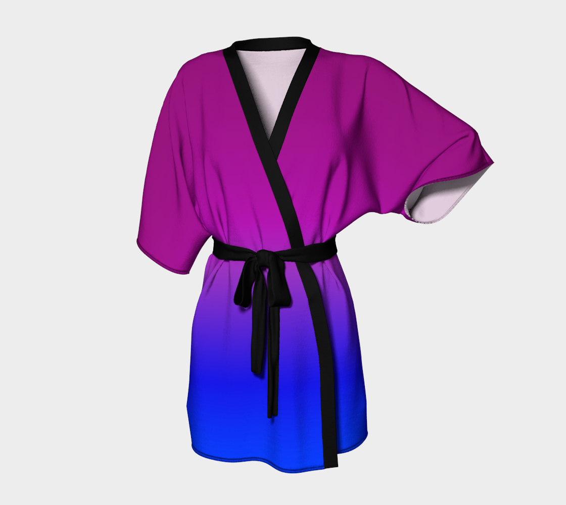 Aperçu de Purple to Blue Blend Kimono Robe, AWSM