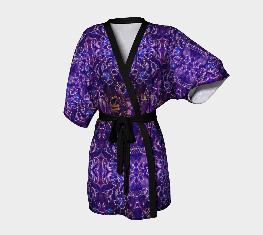 Leaf Purple Lace Kimono Robe preview