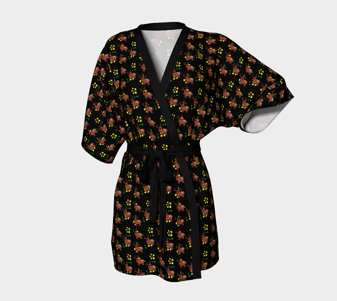 Aperçu de cute deer pattern black #1