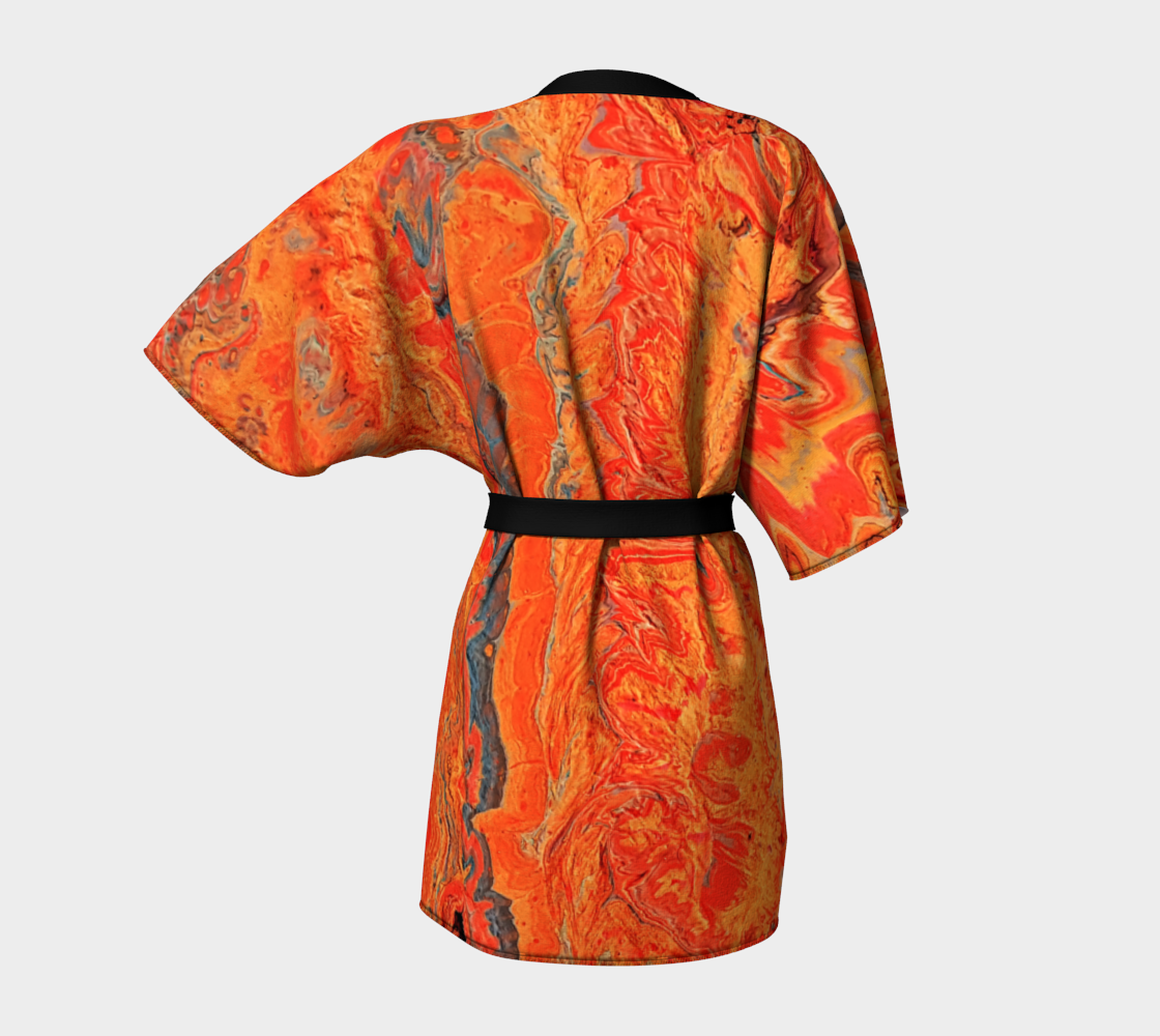 Orange Ravine Kimono Robe preview #4