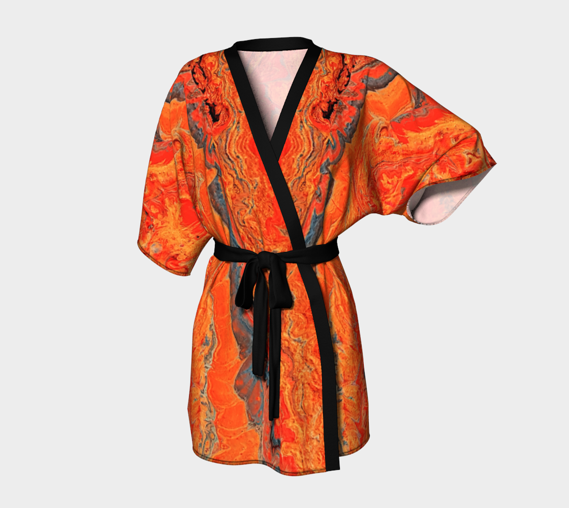 Orange Ravine Kimono Robe 3D preview