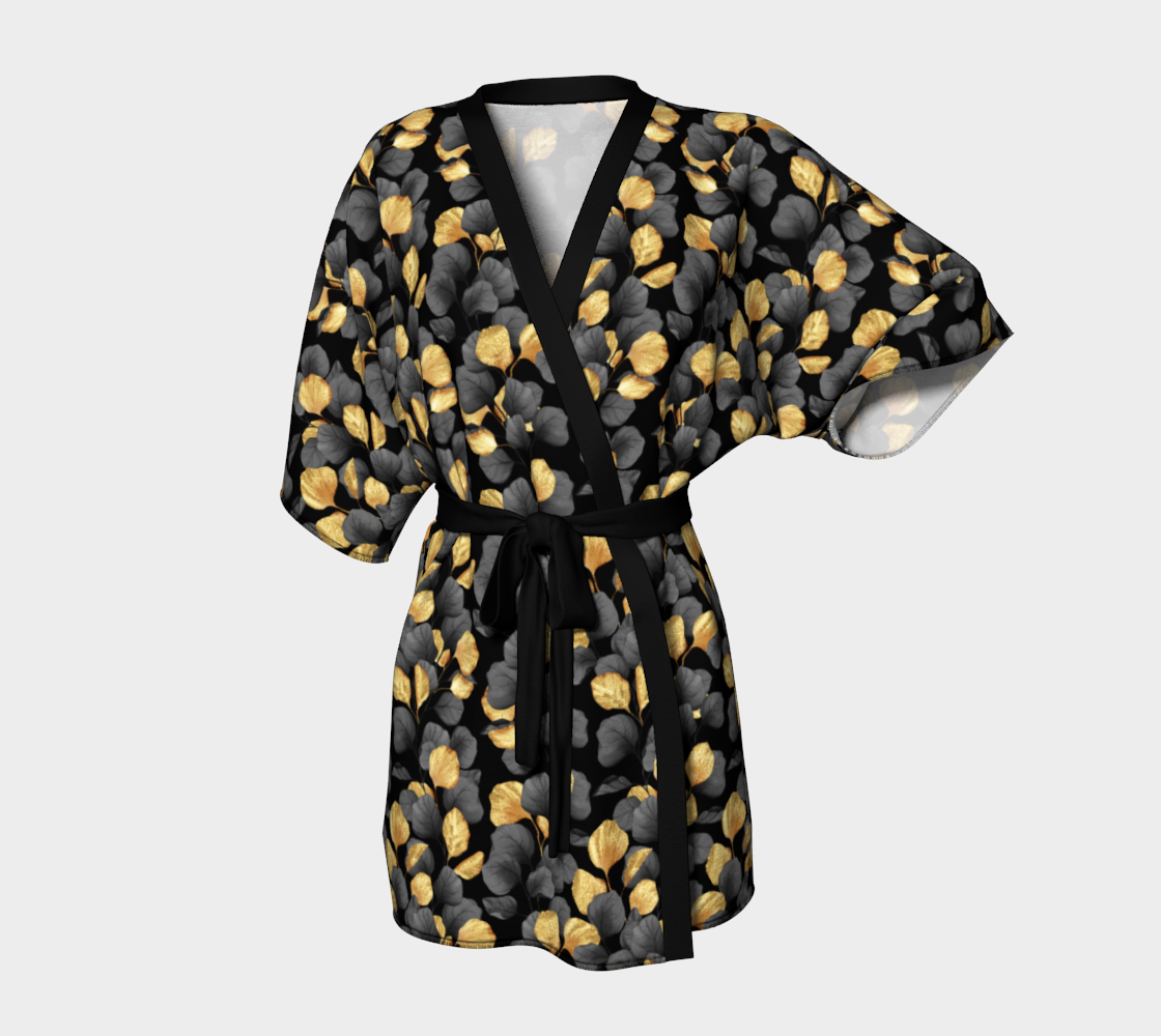 Black and gold leaves preview