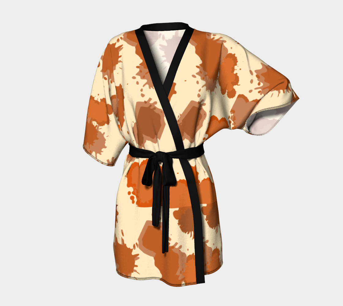 Modern Cow Cream  Kimono Robe preview